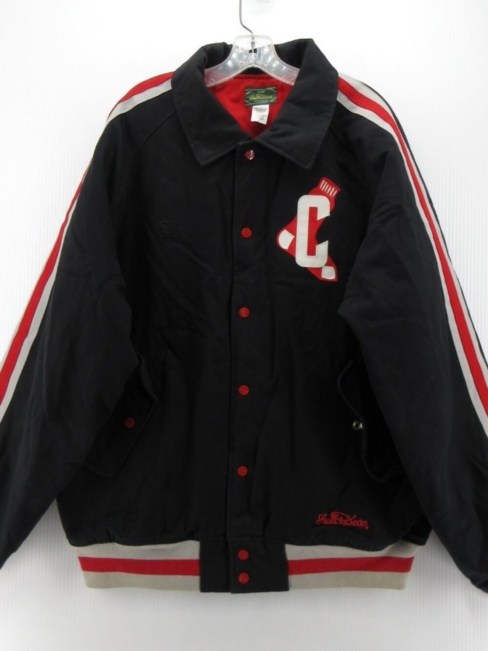 VINTAGE Chicago Sox Jacket XL Black Baseball Stall & Dean Bomber Coat*